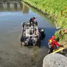 Il fugone ribaltato nel canale a Chioggia