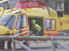 Il bambino è stato trasportato in ospedale con l'elisoccorso. Foto Cavicchi