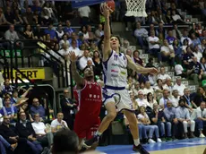 Federico Miaschi arriva al ferro: Treviso Basket batte Reggio Emilia