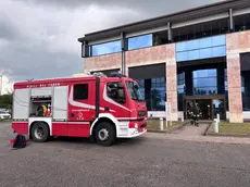 L'intervento dei vigili del fuoco al Centro di salute mentale dell’Ulss 2
