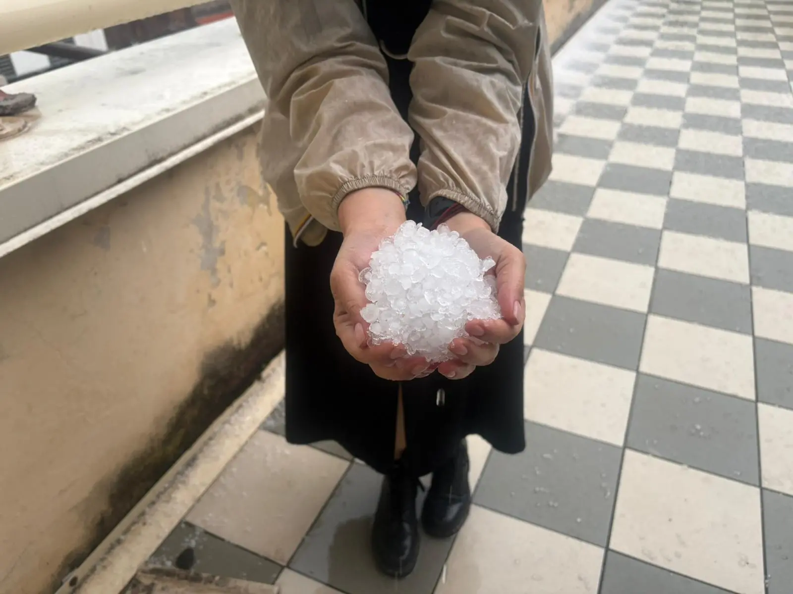 La grandine a Treviso