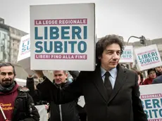 Marco Cappato durante una manifestazione per il fine vita