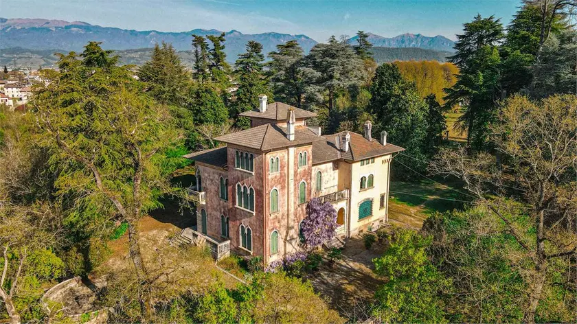 La villa vista dall'alto