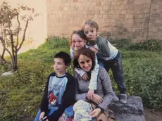 Maria Ghimenton, candidata sindaca a Castelfranco, qui con i suoi tre figli piccoli