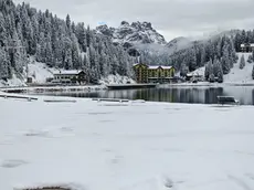 La neve al lago di Misurina e sulle vette circostanti. Foto Daniele De Candido, Cooperativa Cadore