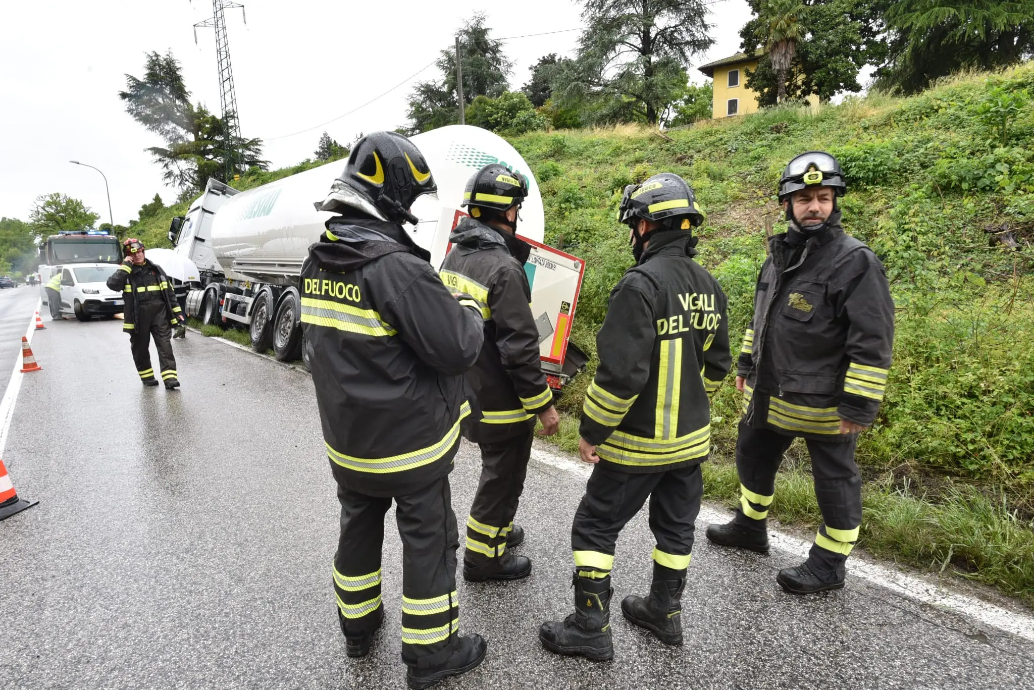 L'intervento dei vigili del fuoco
