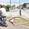 Il luogo dell'impatto. Foto Cavicchi