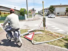 Il luogo dell'impatto. Foto Cavicchi