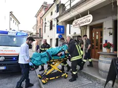 L'anziana soccorsa al bar Magnolia di Ceneda