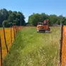 Una ruspa all'interno del cantiere Terraglio Est