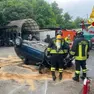 L'auto capovolta