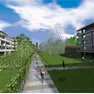 Il rendering del piano di recupero dell'area ex Fracarro di Castelfranco