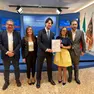 Da sinistra Giovanni Manildo, Paola Roma, Alberto Stefani, Chiara Luisetto, Riccardo Barbisan