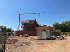 Il cantiere in corso all’ex polveriera