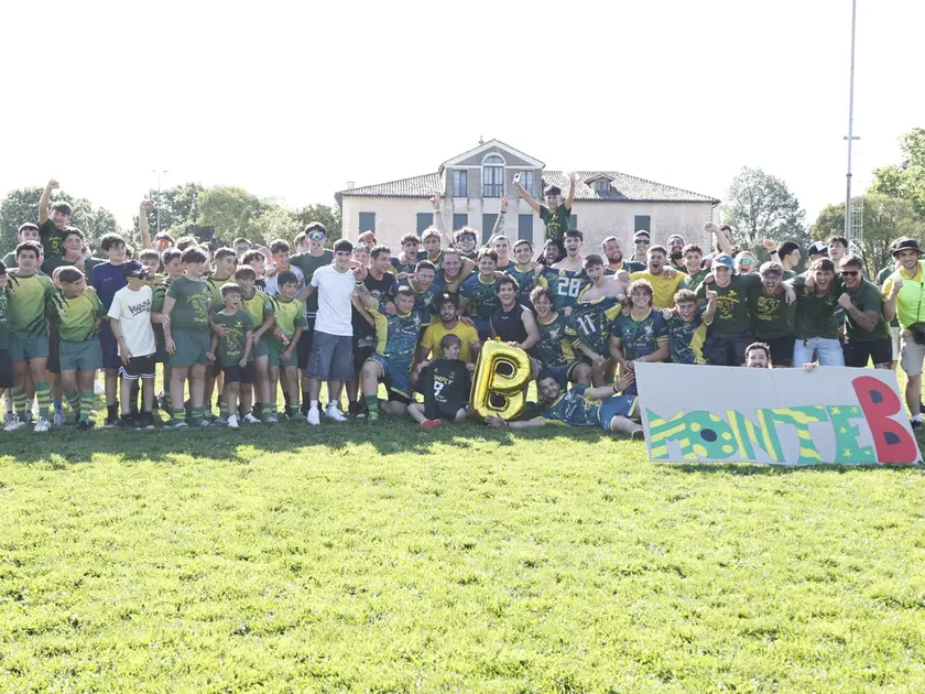 La festa del Montebelluna Rugby per il ritorno in B