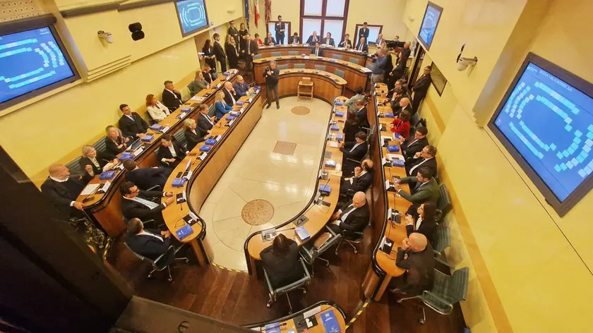 Una seduta del consiglio regionale a palazzo Ferro Fini
