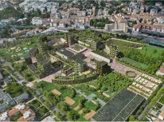 Il rendering del progetto Borgo Verde dell’archistar Stefano Boeri
