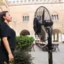 Ventilatore in piazza dei Signori per il grande caldo