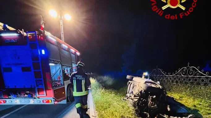 Il luogo dell'incidente mortale sulla Castellana, ad Asolo