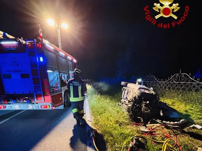 Il luogo dell'incidente mortale sulla Castellana, ad Asolo
