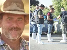 La vittima, Marius Adrian Dorobantu, 59 anni, e gli uomini della polizia scientifica a Porcia