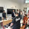 Il presidente della provincia di Treviso Marco Donadel in visita all'istituto Canova di Treviso