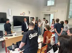 Il presidente della provincia di Treviso Marco Donadel in visita all'istituto Canova di Treviso