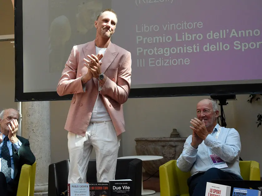 Achille Polonara al ritiro del premio