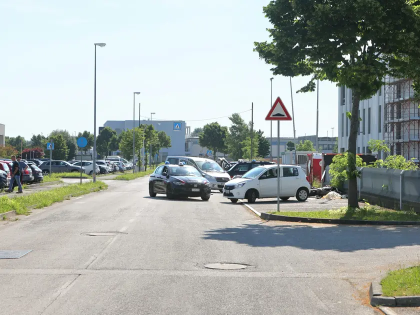 La zona industriale di Riese dove ha perso la vita il motociclista