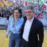Elly Schlein e Andrea Martella in piazza Ferretto. Foto Pòrcile