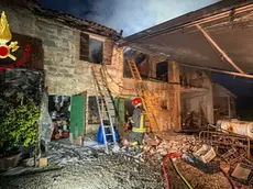 Il granaio in fiamme a Refrontolo
