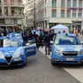 La polizia in piazza Borsa a Treviso