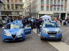 La polizia in piazza Borsa a Treviso