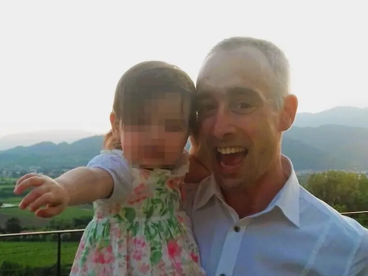 Claudio Marchesin insieme alla sua bimba