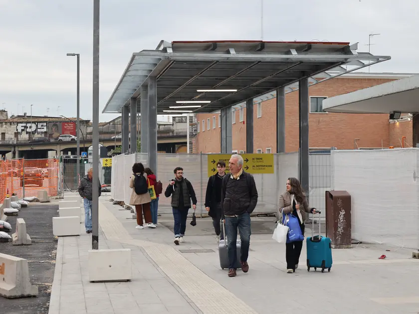 Il cantiere alla stazione di Treviso