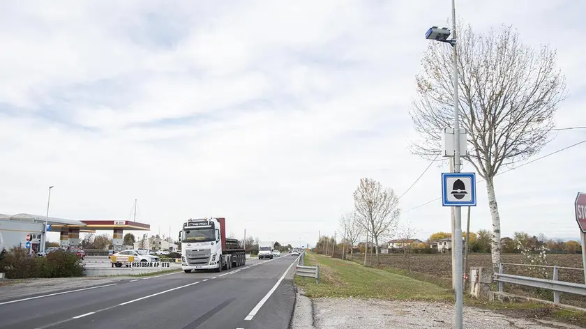 L'autovelox sulla Treviso mare a Meolo