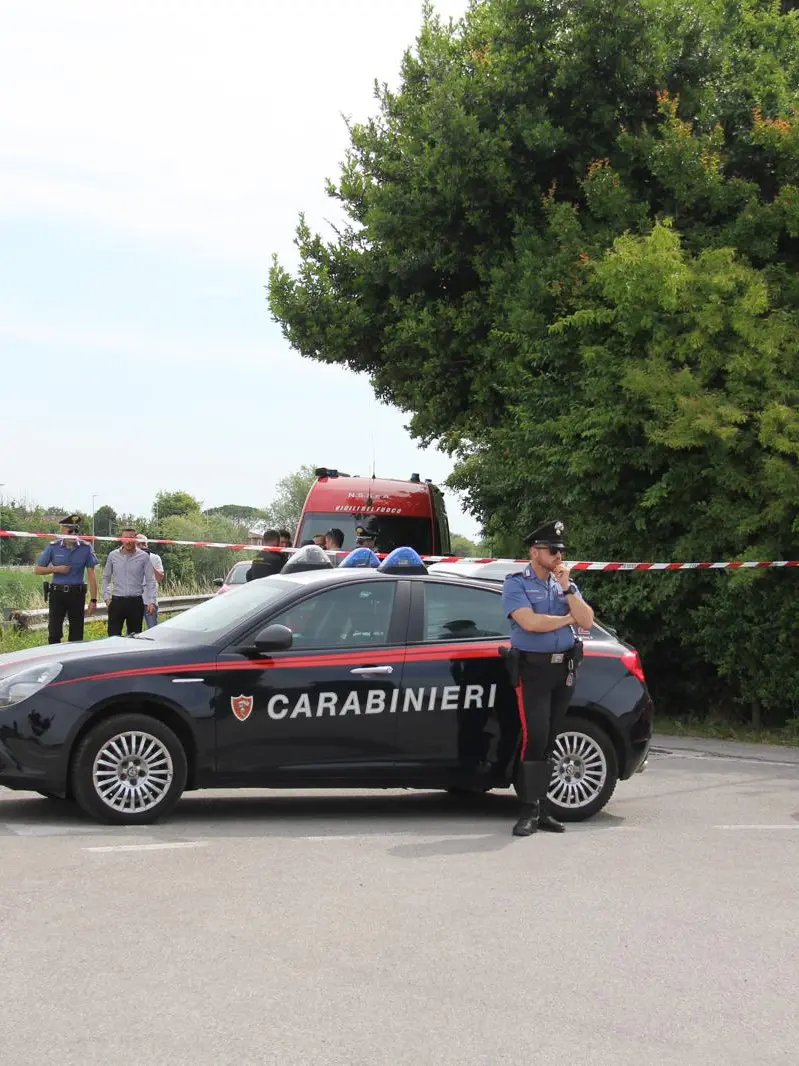 Il punto dove si stanno concentrando le ricerche del cadavere della vittima del delitto di San Stino (foto Bortoluzzi)
