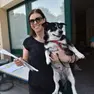 Valentina Segato con il suo cane Milo