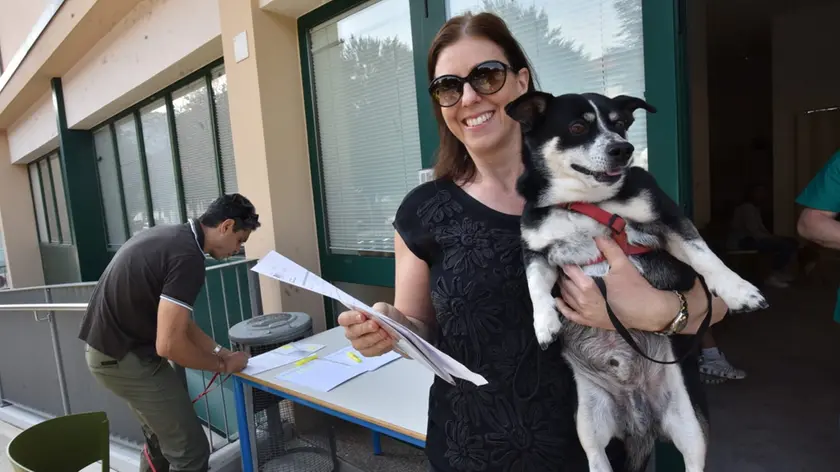 Valentina Segato con il suo cane Milo