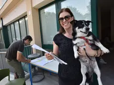 Valentina Segato con il suo cane Milo
