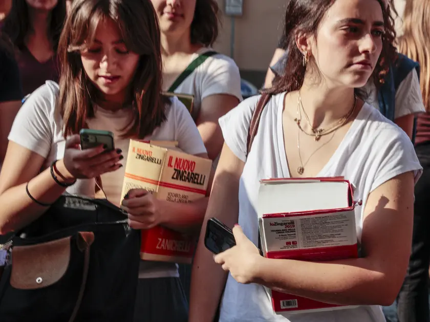 Studentesse prima della Maturità