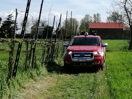 Un mezzo dei vigili del fuoco a Spresiano