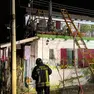 L'intervento dei vigili del fuoco in via Longhin