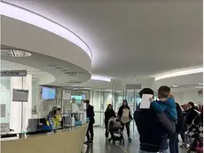 L'atrio dell'ospedale di Conegliano, dove la donna è stata ricoverata