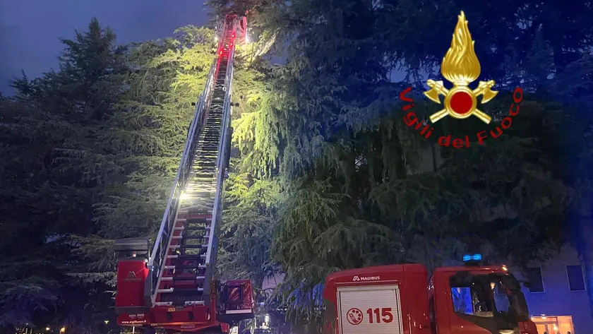 L'intervento dei vigili del fuoco