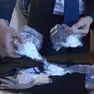 Una parte della droga sequestrata