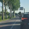 Le lunghe code in prossimità del ponte