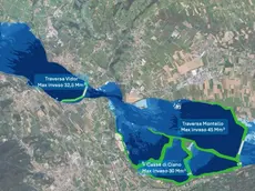 Le tre aree di invaso a Ciano