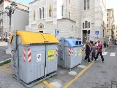 Bidoni per la raccolta differenziata di carta e plastica