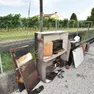 I resti della cucina andata in fiamme